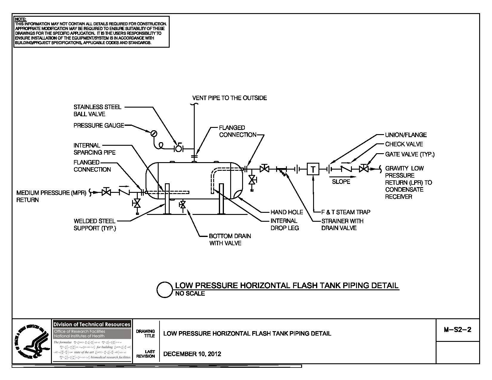 M S2 2_Low Pressure Horizontal Flash Tank Piping